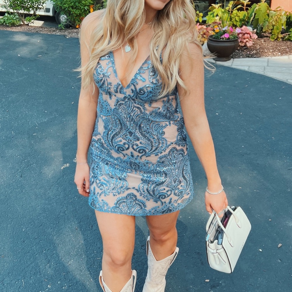 Free People Night Shimmer Minidress